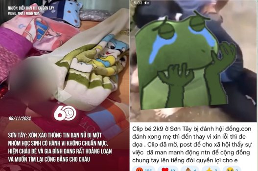 Nữ sinh lớp 8 Sơn Tây bị lột đồ vì bị tình địch ghen tuông